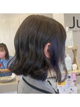 ジュエ ヘアー デザイン(Jue hair design) ラベンダーグレーイヤリングカラー