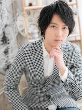 カバーヘア 上尾西口店(COVER HAIR) ウルフカットくせ毛風ツーブロックショートm上尾20代30代40代