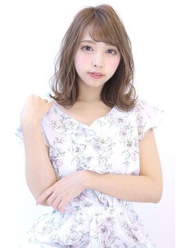 オーロ 緑地公園店(ORO) ローライトココアブラウン大人かわいいゆるふわフリンジウェーブ