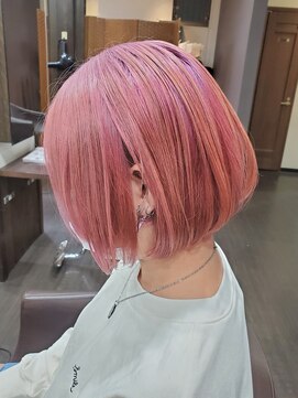 スタジオケイ 清原店(Studio K) 【ブリーチ2回】かわいすぎペールピンクカラー♪【派手髪】
