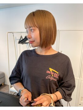 グリード ヘアー(GREED hair) ぱつっとボブとベージュ