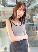 【佐藤諒】顔まわりレイヤーストレートヘア