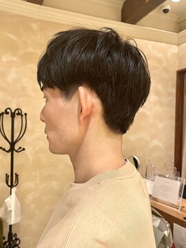 ビュートリアム265(BEAUTRIUM 265) メンズツーブロックショート アッシュブラック 刈り上げ 韓国風