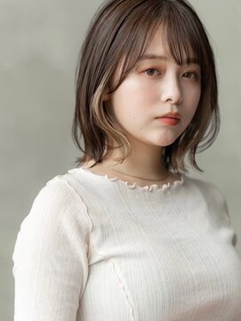 イオ 本厚木(io) レイヤーボブインナーカラーフルバンク似合わせカットイメチェン