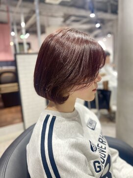 リーオオサカ(Lee Osaka) 【Lee大阪店】ピンクブラウン×ボブ/新出