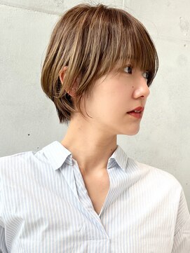 セイドット オモテサンドウ(Say. omotesando) 最新トレンド くびれショート say.重政 前髪あり 縮毛矯正