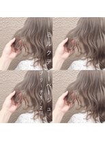 ペレ 梅田(PELE)&nbsp;前髪/アンブレラカラー/こなれミディ/イメチェン/ウェーブパーマ