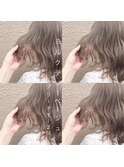 前髪/アンブレラカラー/こなれミディ/イメチェン/ウェーブパーマ