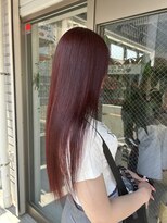 クム 横浜(qumu)&nbsp;ブリーチなしワインレッド×艶カラー