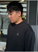 無造作ナチュラルニュアンスパーマダークアッシュ【新大阪】