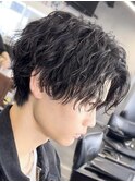 難波サーフカール波巻きパーマツイストパーマルーズパーマ緩め