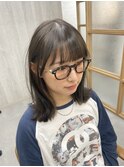 さりげないイヤリングカラーがおしゃ＊オリーブベージュ外ハネ＊