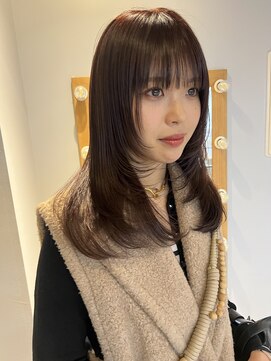 ヌープヘアーアイス(NUUP.hair ici) 夏◎ブリーチなしダブルカラー透明感オレンジ
