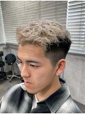 men's/スペインカール/スパイキーショート/ブルーブラック