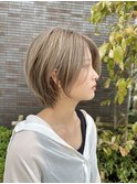 20代30代40代くすみベージュマッシュショート
