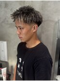 ホワイトメッシュ×ツイストパーマ