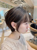 ロンド ストラーダ 心斎橋(Lond strada)&nbsp;【津賀　涼】ショートグレージュカラーボブウルフココアベージュ