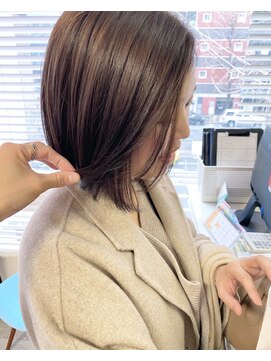モルニ(MORNI) ショコラベージュ_マロンベージュ Aラインボブ かきあげ