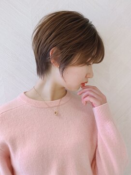 ロンド ストラーダ 心斎橋(Lond strada) ショート×ハイライト白髪ぼかし×シルキーベージュ[心斎橋]