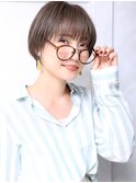 大人可愛い小顔美髪ツヤ髪シアーグレージュ横顔美人A5