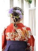 【コトノハ】成人式卒業式振袖袴　かわいい着物ヘアたまねぎヘア