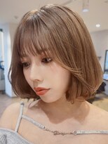 ロンドブルーム 天神大名店(Lond Bloom)&nbsp;ミルクティベージュカラーミニボブ大人ショートボブショート