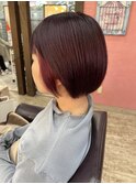 ボブ×インナーカラー