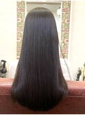 黒髪ロング/ストレート/縮毛矯正/髪質改善