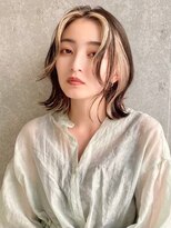 アッシュ 笹塚店(Ash)&nbsp;グレーベージュ/斜めバング/フレンチガーリー/ネイビー[笹塚]