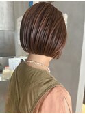 20代30代40代ベージュ暖色系カラー大人ボブ透明感小顔