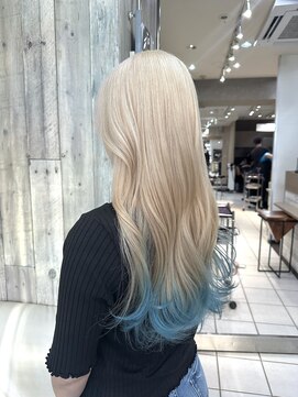 トムキャット(TOM CAT) ケアブリーチ グラデーションカラー ブロンド 水色