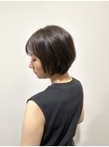 小顔ボブ×ナチュラルブラウン×ストレートボブ20代30代40代50代