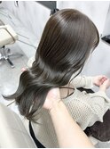 深みオリーブグレージュ／上品大人艶ロングスタイル
