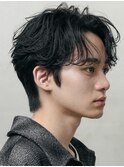 原宿フェザーパーマメンズカットセンターパートコンマヘアfifth