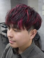 ラヴィ 高田馬場店(Lavie)&nbsp;マッシュ×赤メッシュ新宿 /高田馬場/メンズ/メンズカット