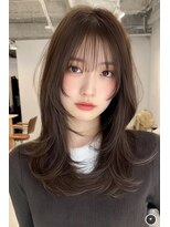 ケシキ 表参道 原宿(kesiki.)&nbsp;ミディアムレイヤー/顔周りレイヤー/ハッシュカット/韓国へア