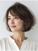 クラゲヘアー/小顔/ココアベージュ/オリーブグレー/川西