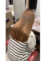 アース いわき店(HAIR&MAKE EARTH)&nbsp;艶感ミルクティーベージュ