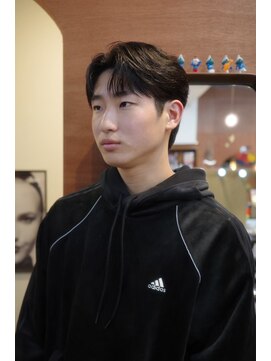 エディ(Edy) メンズセンターパートコンマバング刈り上げ韓国ヘア眉毛カット