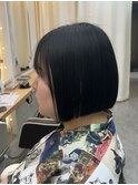 縮毛矯正×タッセルボブ