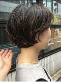 ショートボブ/ボブ/ニュアンスパーマ/ゆるパーマ/ドライパーマ