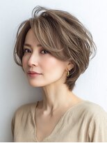 Heart's美人設計と白髪ぼかし専門店 青山表参道店 脱白髪染め/ショートヘア【ハーツ】&nbsp;白髪ぼかし脱白髪染め似合わせショートボブ40代50代60代