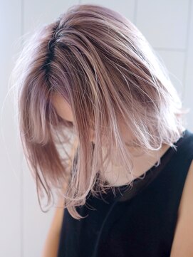 アルバム 銀座(ALBUM GINZA) レイヤーロブ_セミウェットウェーブオリーブカラー_ba304872