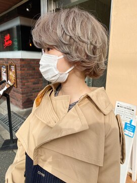 フロート 小阪店(float) ミルクティーベージュ_クールショート　ピンクグレージュ　ボブ