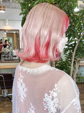 リタヘア(Re:ta Hair) 薄いピンクとコーラルレッド  【飯田淳平】Re:ta Hair