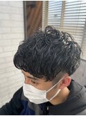 MEN'S HAIR/ダークアッシュ/ニュアンスパーマ/韓国マッシュ