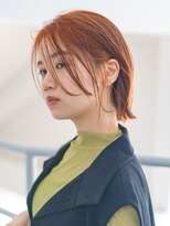 ベンジー 北上店(benji)&nbsp;オレンジ外ハネボブ×カーテンバング2