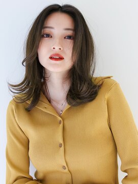 ヘアサロン ガリカ 表参道(hair salon Gallica) 【Gallica】透明感オリーブベージュ/顔周りレイヤー/透け感