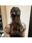 ハーフアップヘアアレンジ