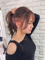 ロンド レア 天神大名店(Lond Le’a)&nbsp;デザインカラー/レイヤーカット/ウェットヘア/オリーブベージュ